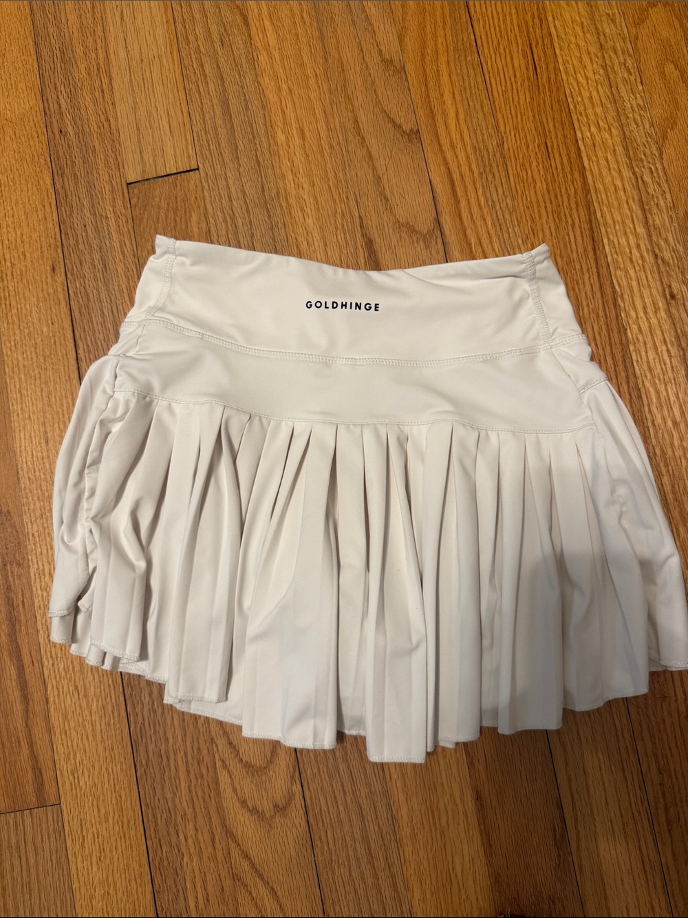 GoldHinge Women's White Pleated Skort